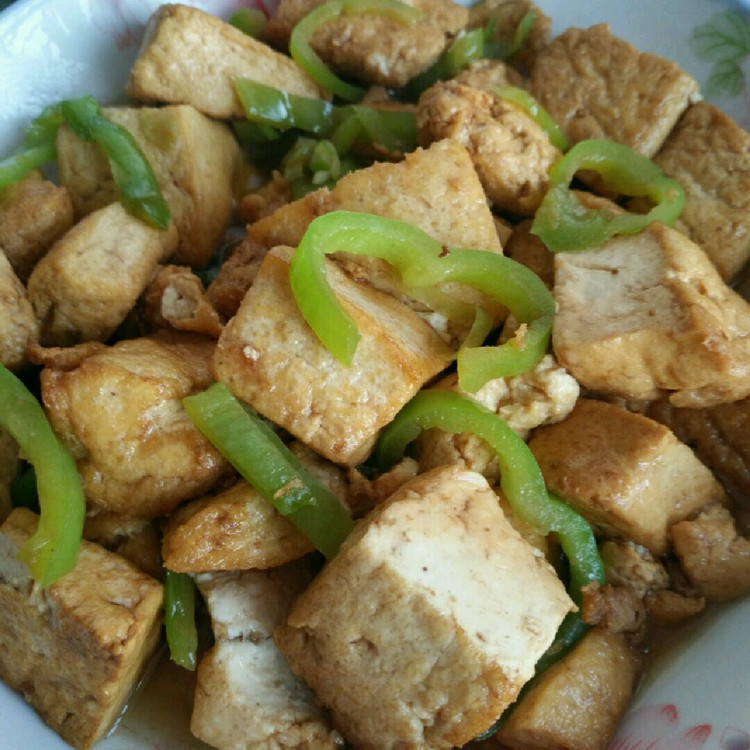 青椒煎豆腐的做法