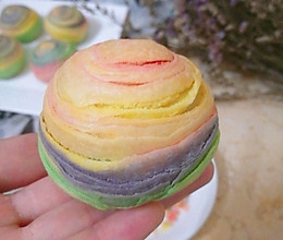 彩虹蛋黄酥的做法