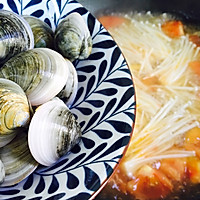#肉食者联盟#番茄菌菇蛤蜊汤的做法图解12