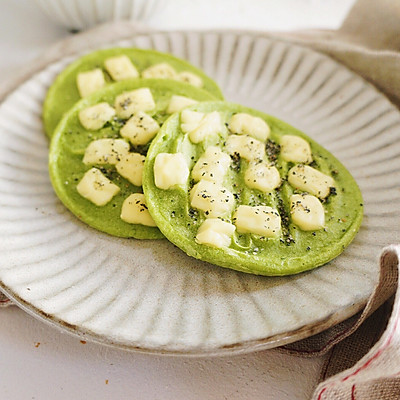 菠菜虾皮奶酪小饼★补钙小饼