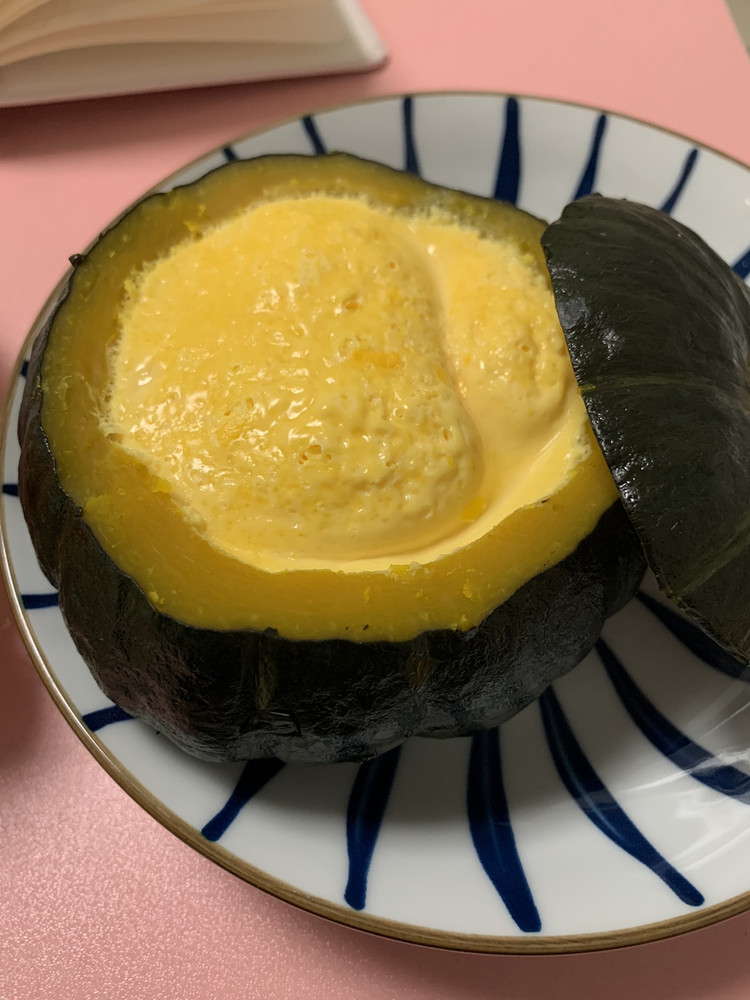 贝贝南瓜牛奶布丁的做法