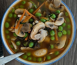 减肥蘑菇豌豆汤的做法