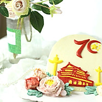 献礼祖国70周年手绘中国风场景蛋糕的做法图解11