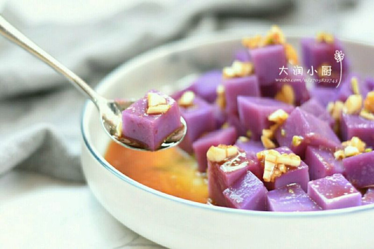 紫甘蓝凉糕的做法
