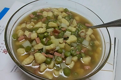 煮面疙瘩～～一个人的晚餐