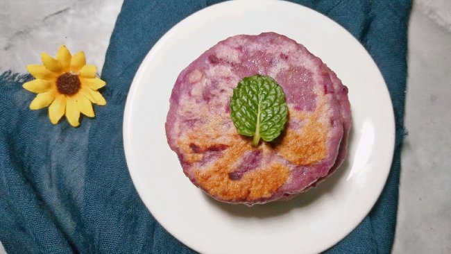 紫薯燕麦牛奶饼的做法