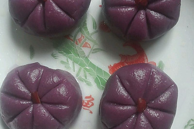 蒸紫薯饼
