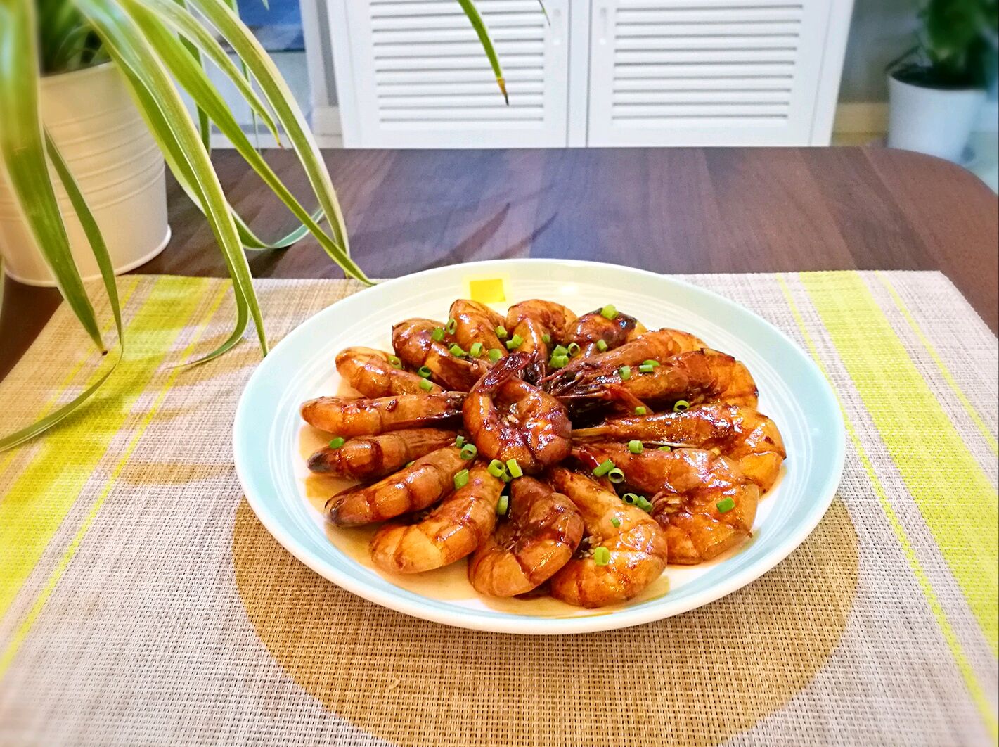 Braised prawns