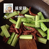 黄瓜炒牛柳的做法图解3
