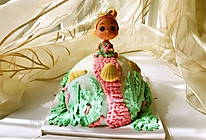 美人鱼小公主奶油蛋糕的做法