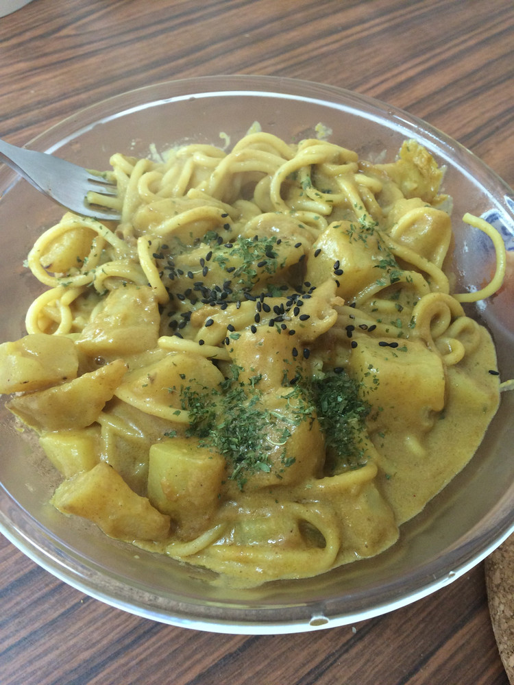 「意面」咖喱土豆意大利面（纯素＋快手）的做法
