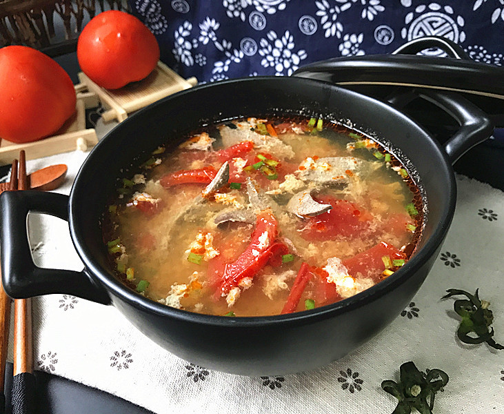 番茄鸡蛋猪肝汤的做法