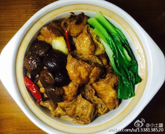 冬菇烧面筋的做法