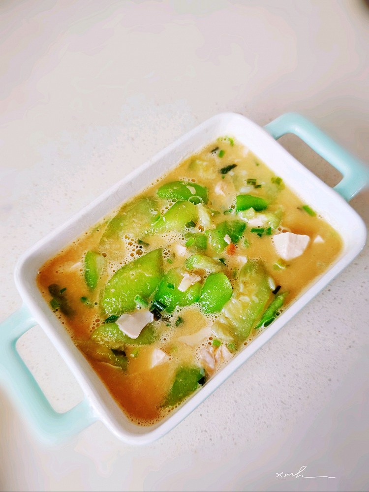 烤海鸭蛋丝瓜汤的做法