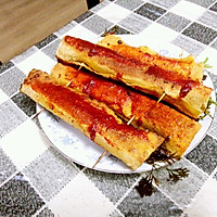自制烤豆腐卷，烧烤在家自己做！的做法图解7