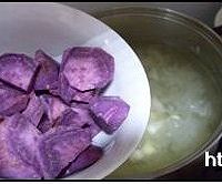 紫薯银耳莲子羹的做法图解3