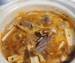 韩式鲜笋泡菜牛肉汤的做法
