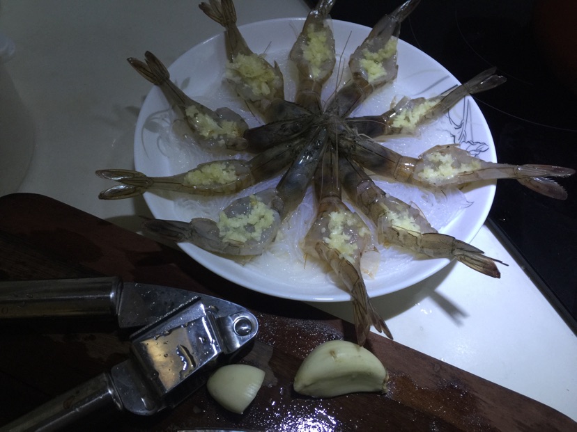 花开富贵虾的做法图解3