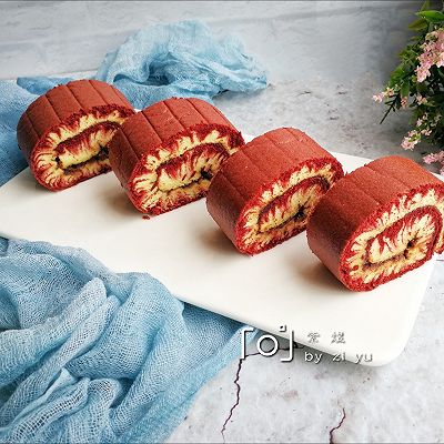 旋风蛋糕卷[红丝绒]
