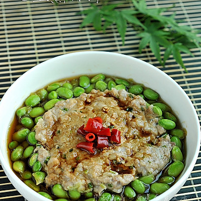 毛豆蒸肉饼