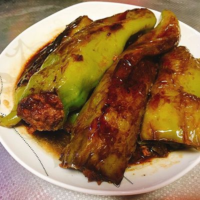 辣椒酿肉
