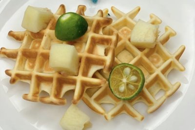 早餐 奶香华夫饼