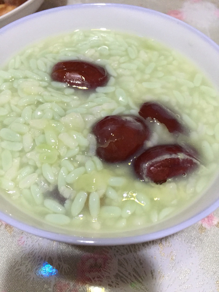 红枣绿竹米粥的做法
