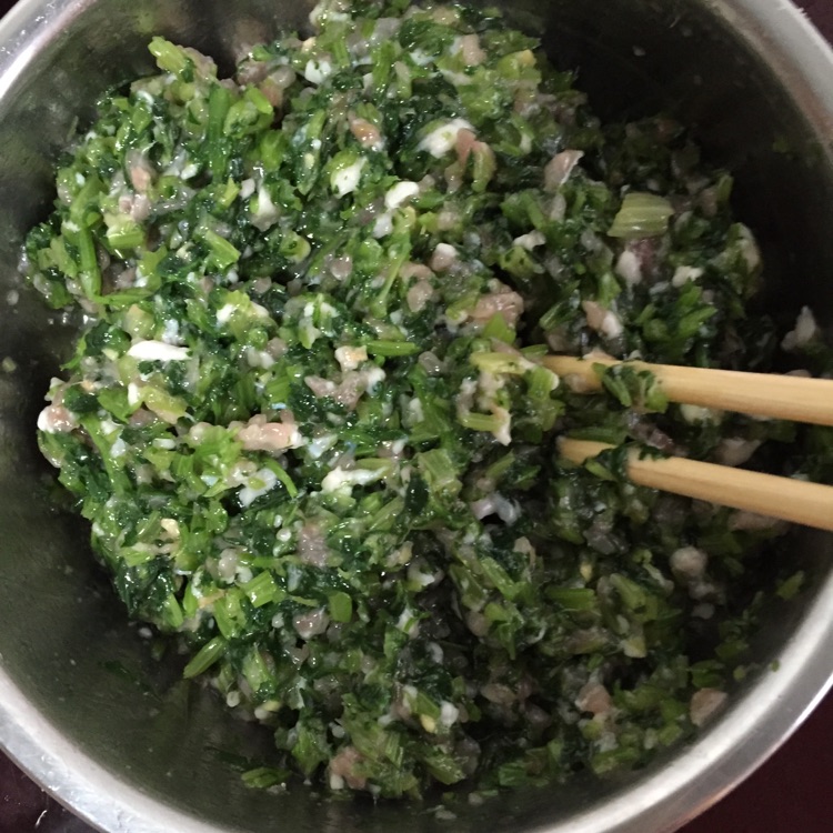 芹菜馄饨的做法图解3