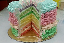 彩虹蛋糕 新手版海绵体（附打发淡奶油）的做法