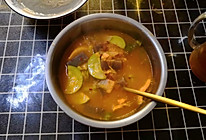 低热量辣白菜荞麦面条汤的做法