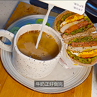快手营养早餐：青椒菜果三明治的做法图解6