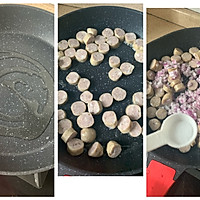 香肠蘑菇意面的做法图解4