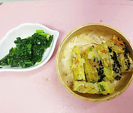 蔬菜鸡蛋蒸饭的做法
