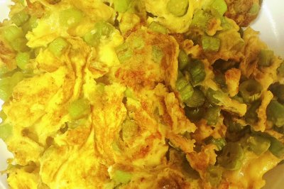 豆角炒鸡蛋
