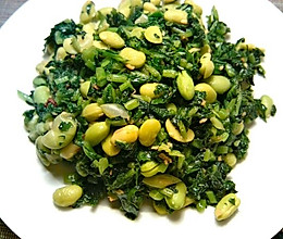 咸菜炒毛豆的做法