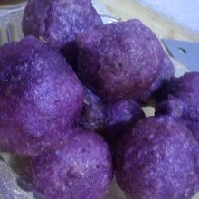 豆沙紫薯糯米球