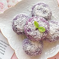 椰蓉紫薯球——紫米夹心的做法图解4
