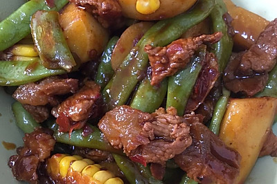 土豆豆角烧肉