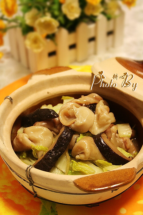 白菜香菇焖鱼鳔