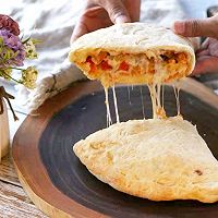 #2021趣味披萨组——芝香“食”趣#奥尔良鸡腿饺子披萨的做法图解17
