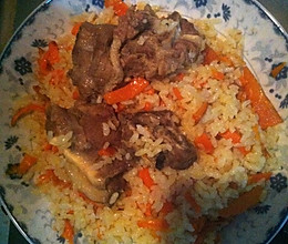 新疆羊肉抓饭的做法