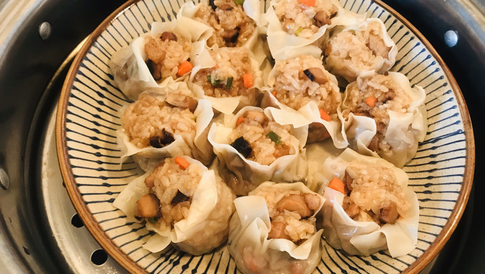 宅家美食：香菇猪肉烧卖
