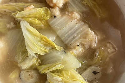 虾滑白菜汤