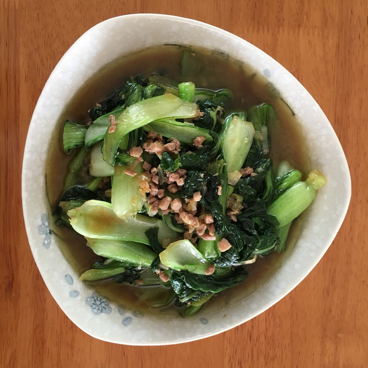 肉末炒油菜的做法