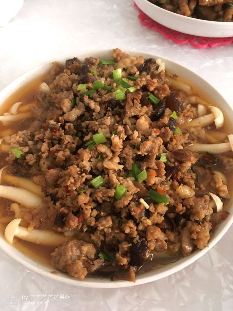 肉沫海鲜菇的做法