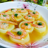 美味营养的日本豆腐蒸虾仁的做法图解3