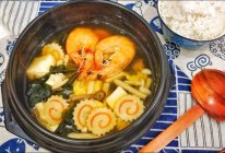 日式鲜虾味增汤的做法