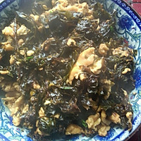 土鸡蛋炒紫菜的做法图解3