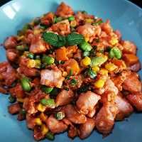 #我们约饭吧#豆蔬炒奥尔良鸡胸肉的做法图解4