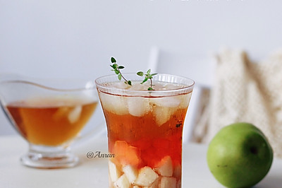 自制神仙饮品 | 红茶香梨脆啵啵夏天的味